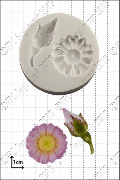 'Rosebud and daisy' Silicone Mould
